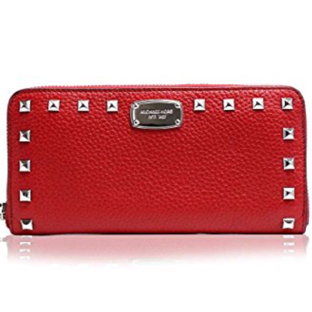 Michael Kors studded Za continental leather wallet